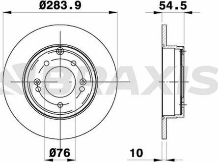 Braxis AE0675 - Brake Disc autospares.lv