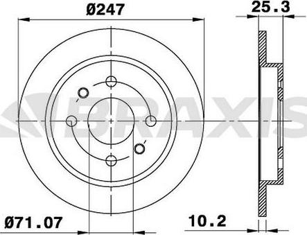 Braxis AE0097 - Brake Disc autospares.lv