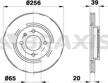 Braxis AE0041 - Brake Disc autospares.lv