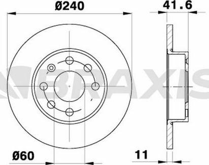 Braxis AE0048 - Brake Disc autospares.lv