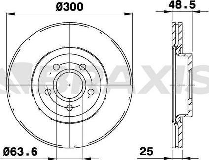 Braxis AE0042 - Brake Disc autospares.lv