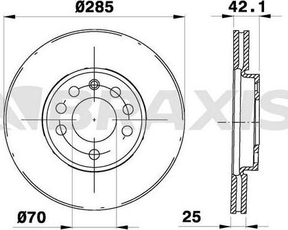 Braxis AE0066 - Brake Disc autospares.lv