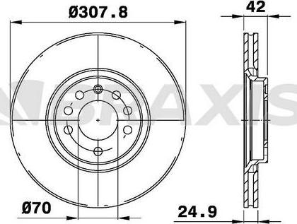 Braxis AE0062 - Brake Disc autospares.lv