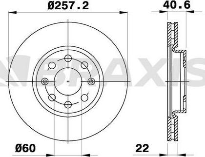 Braxis AE0007 - Brake Disc autospares.lv