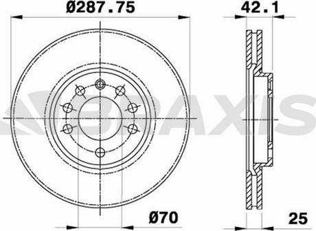 Braxis AE0082 - Brake Disc autospares.lv