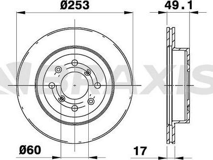 Braxis AE0087 - Brake Disc autospares.lv