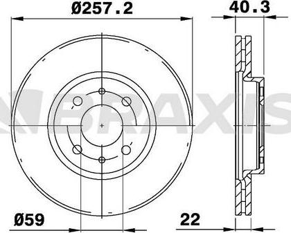 Braxis AE0030 - Brake Disc autospares.lv