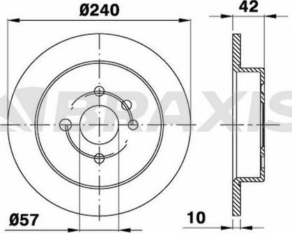 Braxis AE0031 - Brake Disc autospares.lv