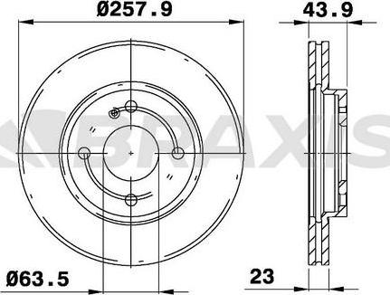 Braxis AE0029 - Brake Disc autospares.lv