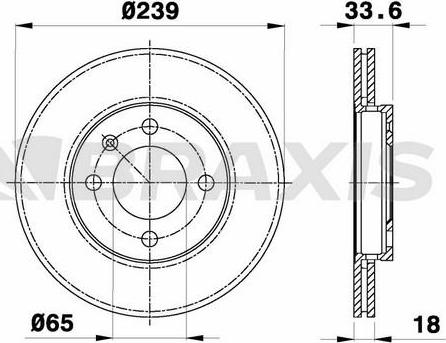 Braxis AE0024 - Brake Disc autospares.lv