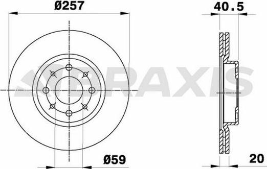 Braxis AE0027 - Brake Disc autospares.lv