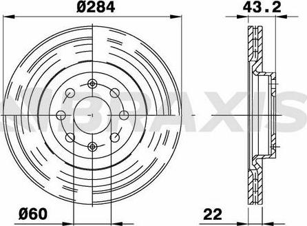 Braxis AE0079 - Brake Disc autospares.lv