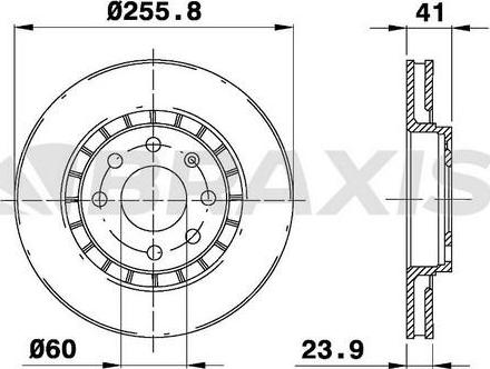 Braxis AE0075 - Brake Disc autospares.lv