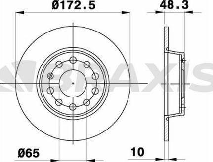 Braxis AE0071 - Brake Disc autospares.lv