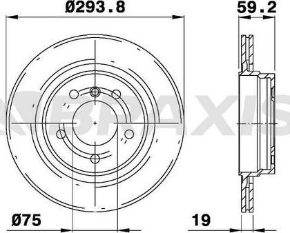 Braxis AE0199 - Brake Disc autospares.lv