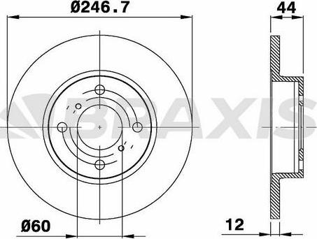 Braxis AE0191 - Brake Disc autospares.lv