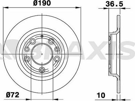 Braxis AE0192 - Brake Disc autospares.lv