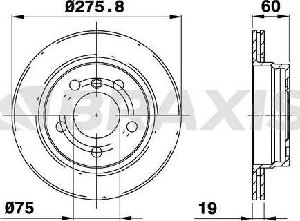 Braxis AE0149 - Brake Disc autospares.lv