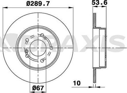 Braxis AE0143 - Brake Disc autospares.lv