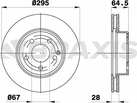 Braxis AE0147 - Brake Disc autospares.lv