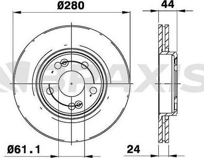 Braxis AE0156 - Brake Disc autospares.lv