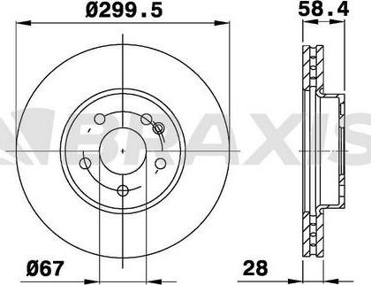 Braxis AE0151 - Brake Disc autospares.lv