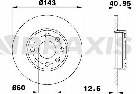 Braxis AE0166 - Brake Disc autospares.lv