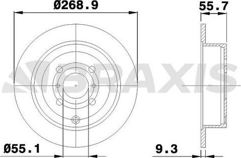 Braxis AE0163 - Brake Disc autospares.lv