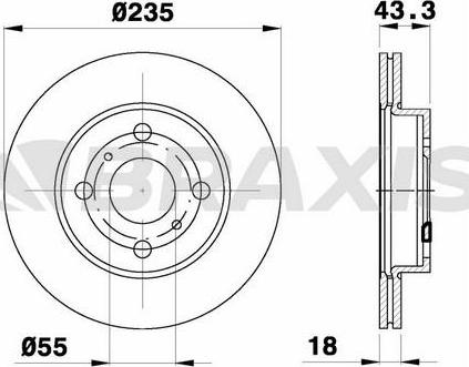 Braxis AE0101 - Brake Disc autospares.lv