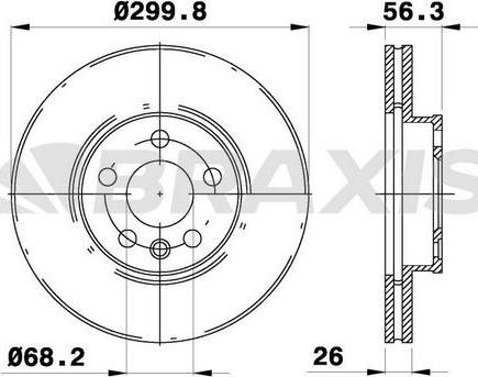 Braxis AE0108 - Brake Disc autospares.lv