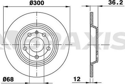 Braxis AE0103 - Brake Disc autospares.lv