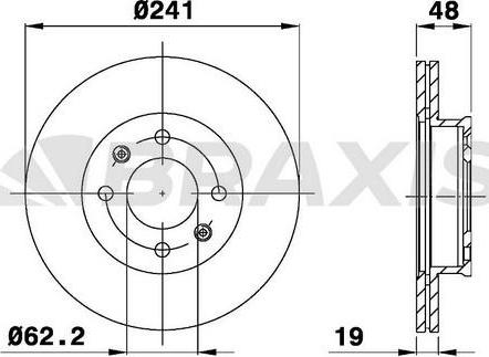 Braxis AE0119 - Brake Disc autospares.lv