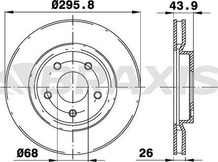 Braxis AE0114 - Brake Disc autospares.lv