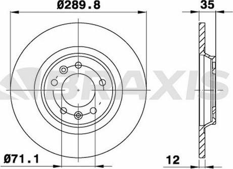 Braxis AE0115 - Brake Disc autospares.lv