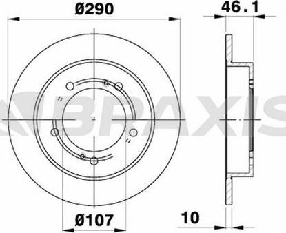 Braxis AE0118 - Brake Disc autospares.lv