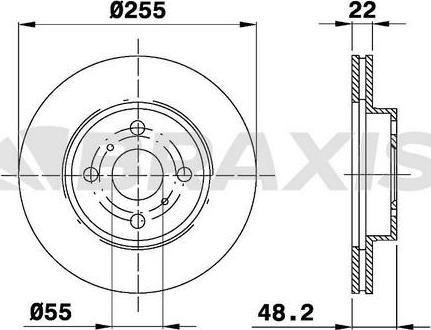 Braxis AE0189 - Brake Disc autospares.lv