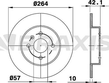 Braxis AE0186 - Brake Disc autospares.lv