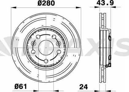 Braxis AE0182 - Brake Disc autospares.lv