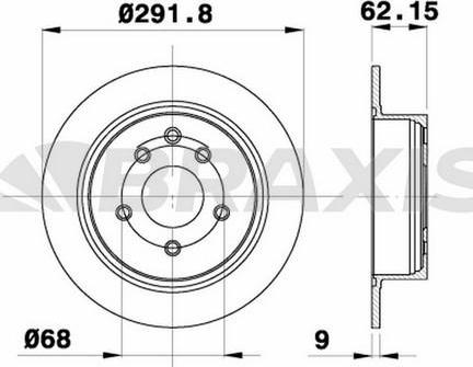 Braxis AE0131 - Brake Disc autospares.lv