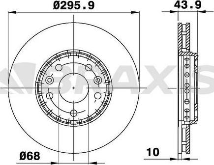 Braxis AE0138 - Brake Disc autospares.lv