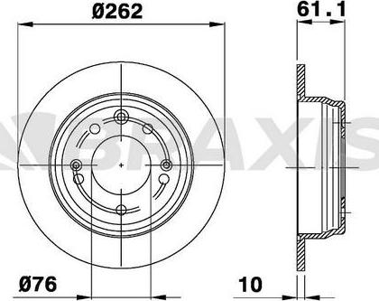 Braxis AE0129 - Brake Disc autospares.lv