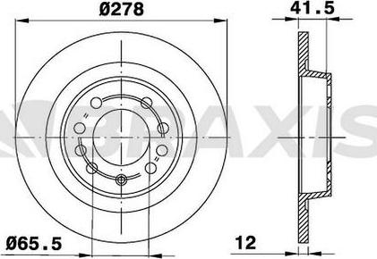 Braxis AE0123 - Brake Disc autospares.lv