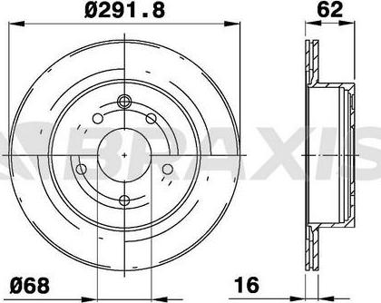 Braxis AE0127 - Brake Disc autospares.lv