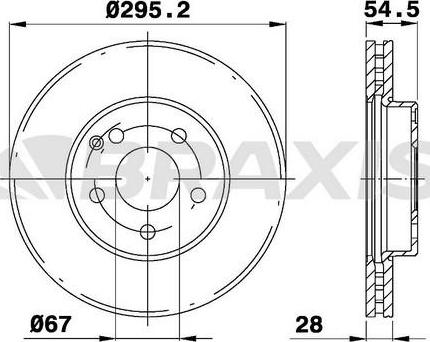 Braxis AE0175 - Brake Disc autospares.lv