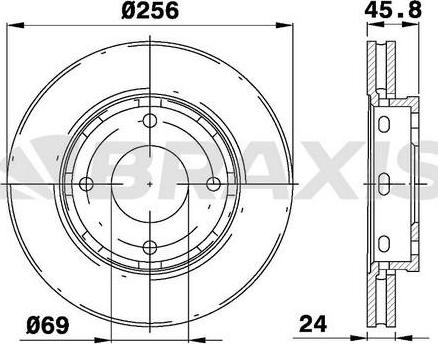 Braxis AE0170 - Brake Disc autospares.lv