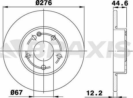 Braxis AE0171 - Brake Disc autospares.lv