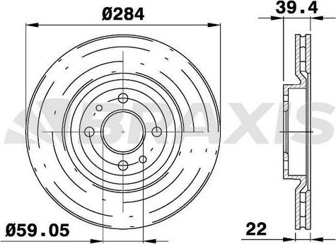 Braxis AE0172 - Brake Disc autospares.lv