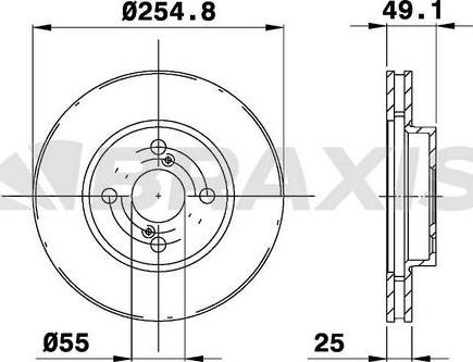 Braxis AE0177 - Brake Disc autospares.lv