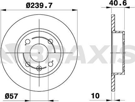 Braxis AE0396 - Brake Disc autospares.lv