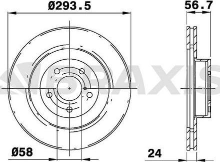 Braxis AE0398 - Brake Disc autospares.lv